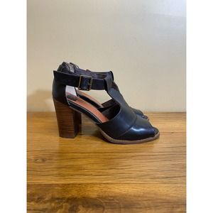 Women’s BC Peep Toe Block Heel Pump US 7.5, Black